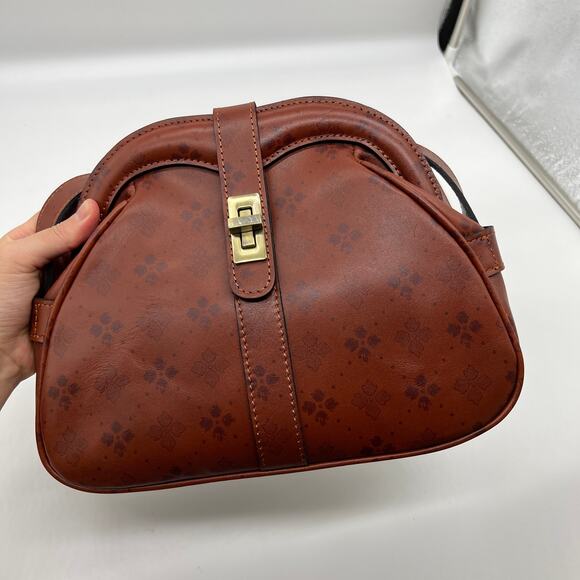 Patricia Nash Women Handbags Florentina Frame Leather Crossbody Bags Tan - Picture 3 of 16